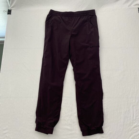 Eddie Bauer Fleece Lined Pants Joggers Womens 8 Purple Winter Cozy Gorpcore - Picture 1 of 15